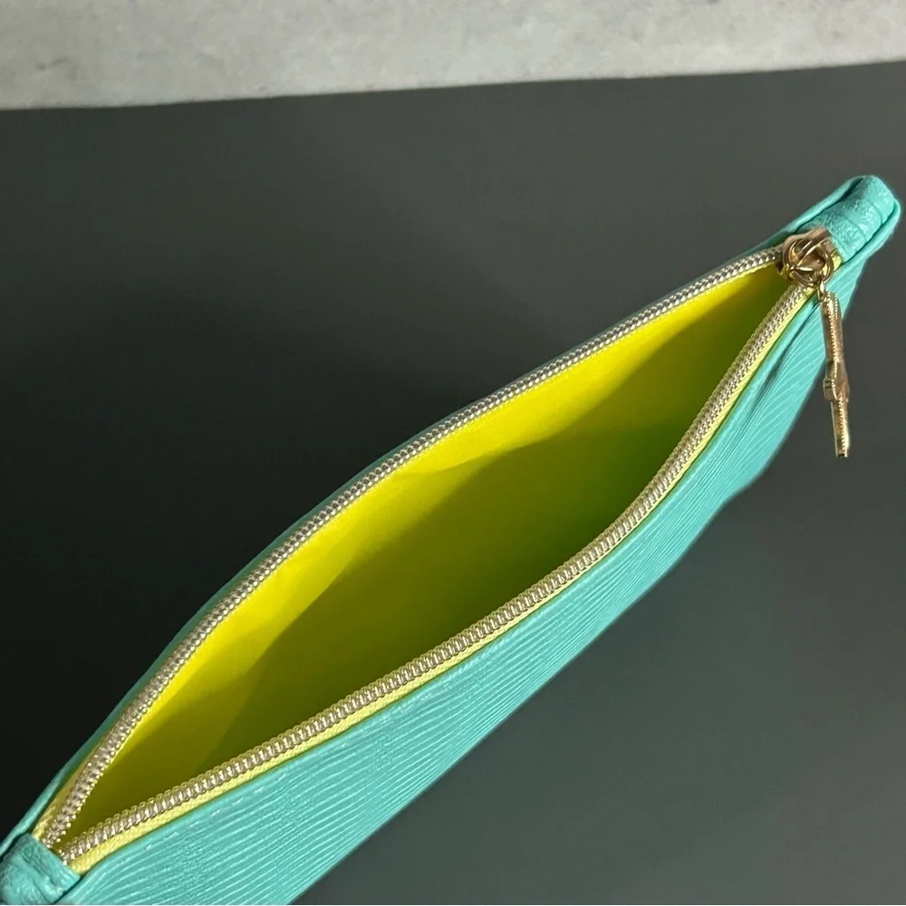 Ipsy Aqua Wave Pouch with Gold Starfish Charm
